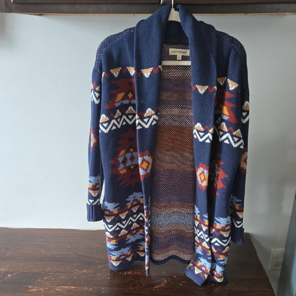 Lucky Brand Multicolor Knit Cardigan